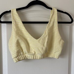 Wild Fable Yellow Striped Crop Top